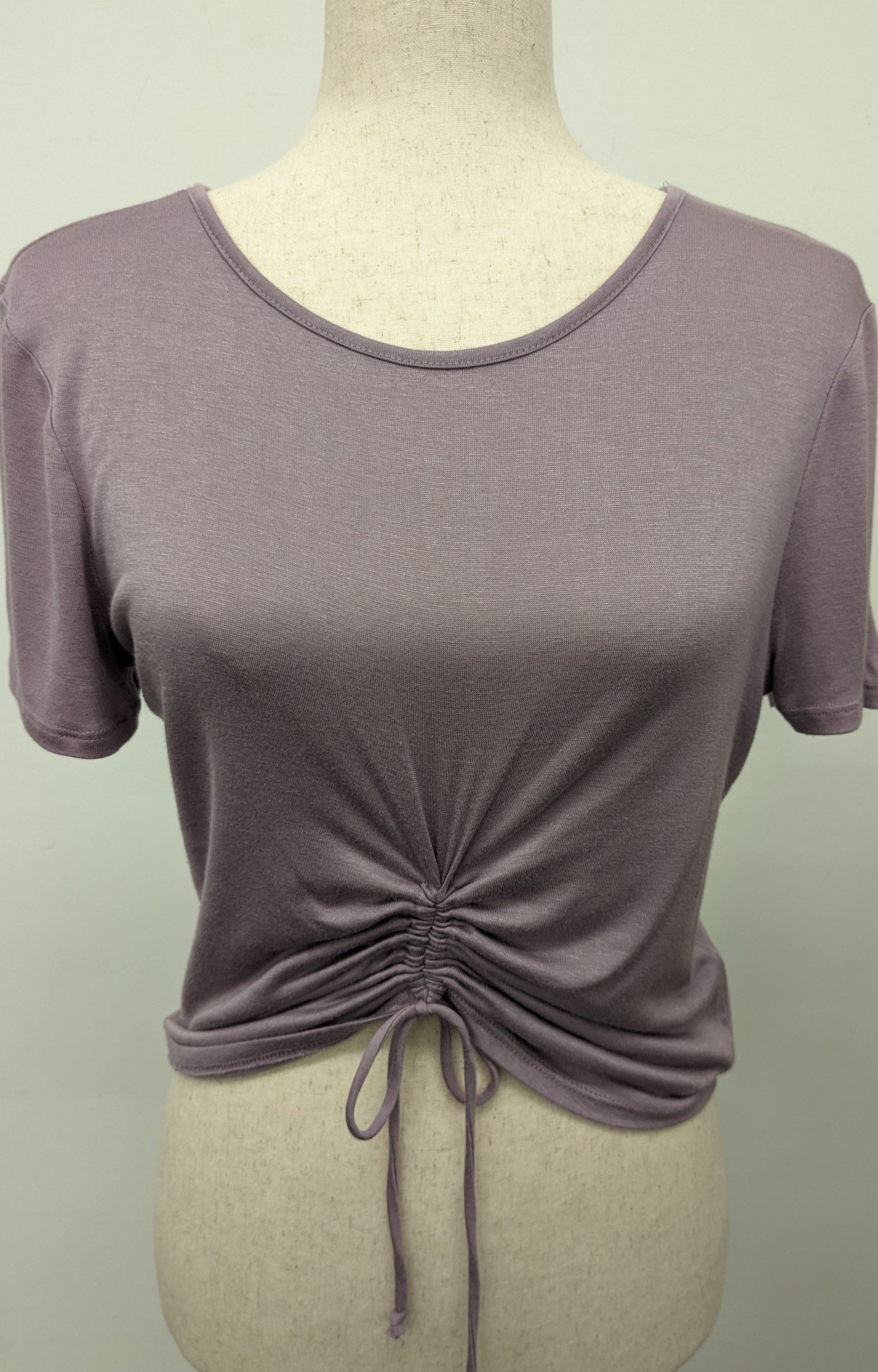 Charlotte Russe medium purple runched shirt