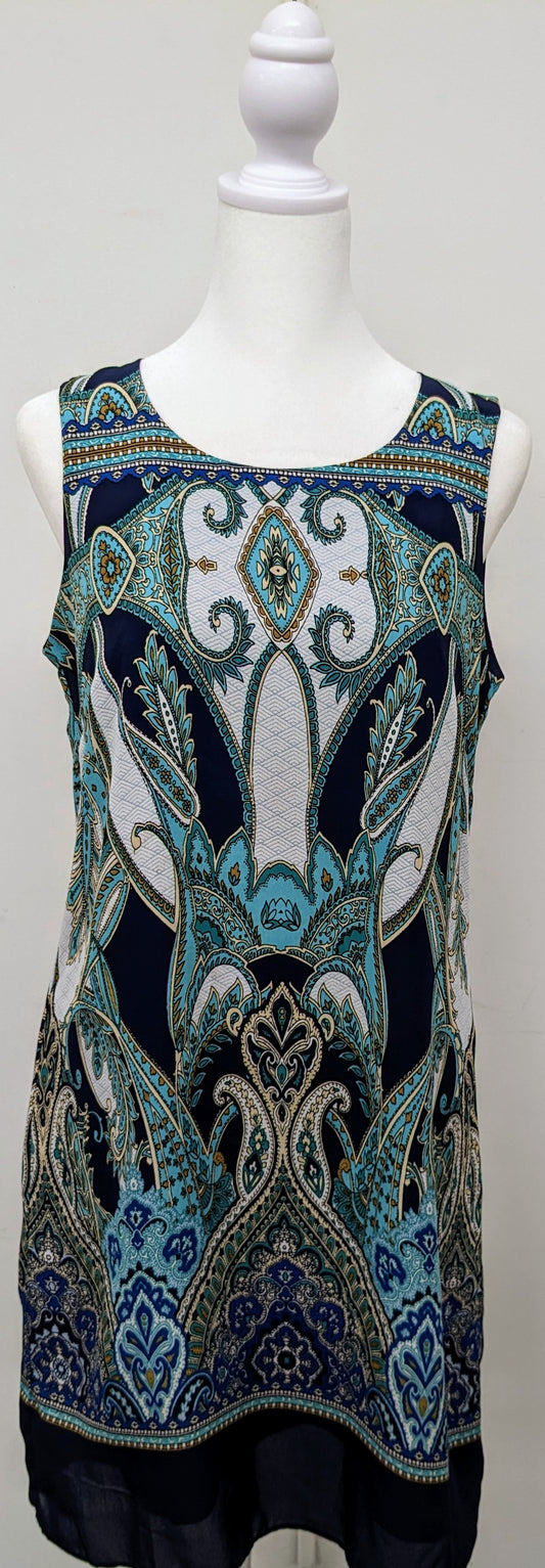 Rose & Olive small(4) dark blue paisley print dress