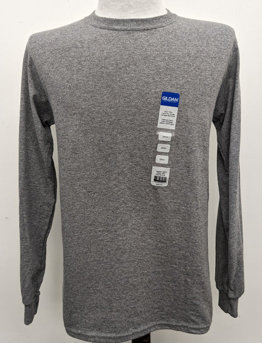 NEW! Gildan graphite heather long sleeve shirt small