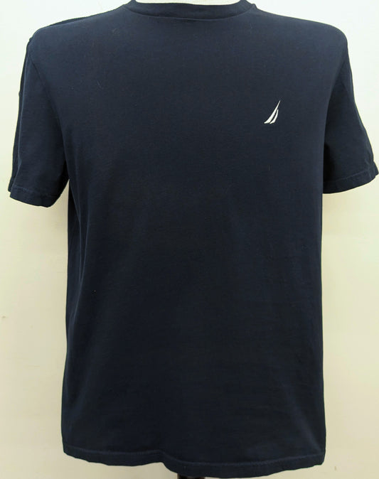 Nautica dark blue short sleeve shirt small