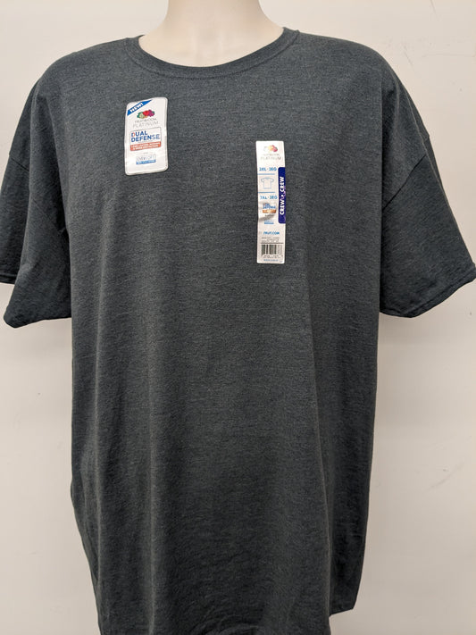 NEW! Fruit of the loom 3XL grey short sleeve shirt