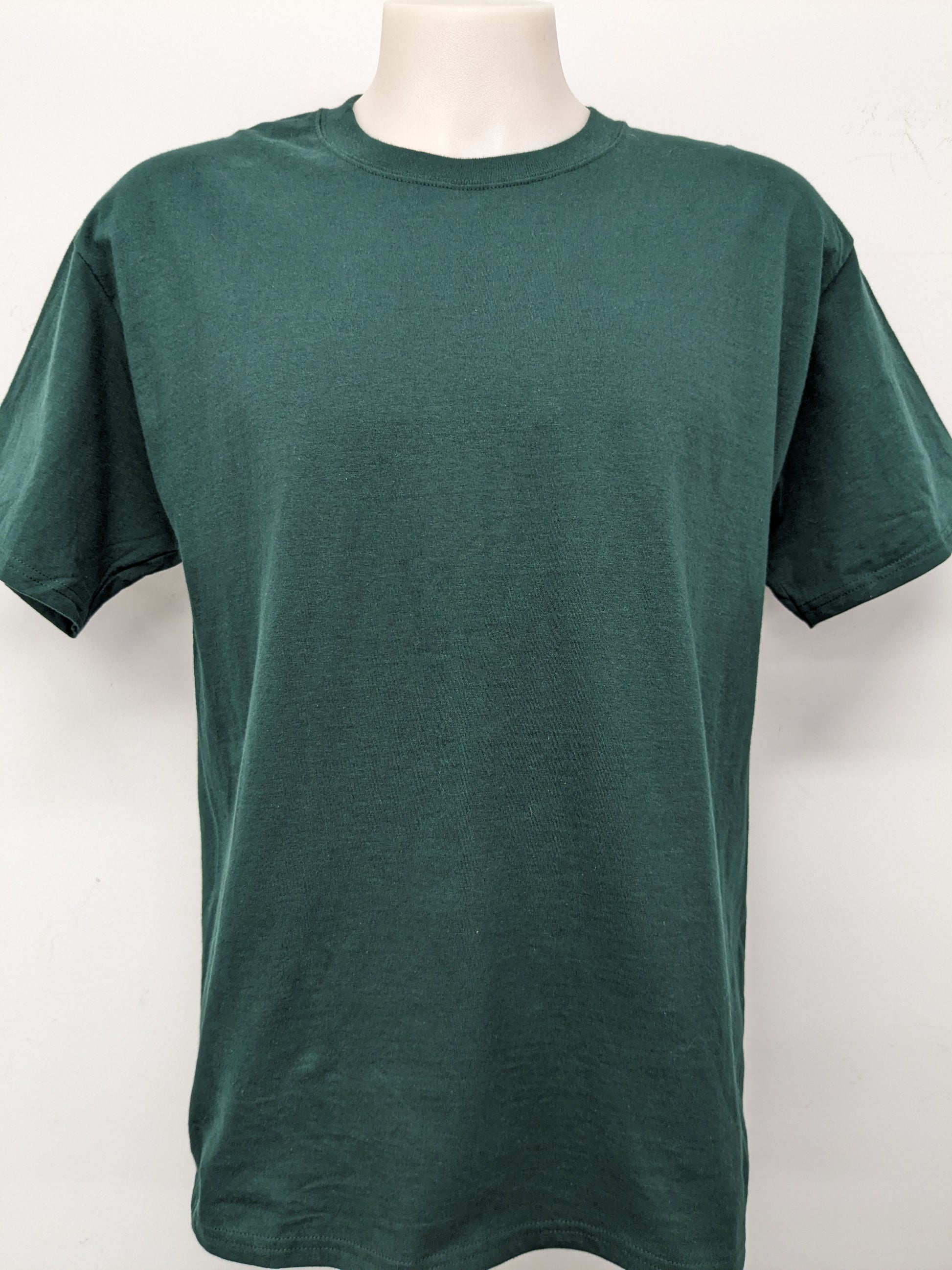 Hanes Beefy large dark green short sleeve shirt