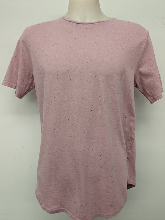 PacSun Basics pink with black dots short sleeve shirt