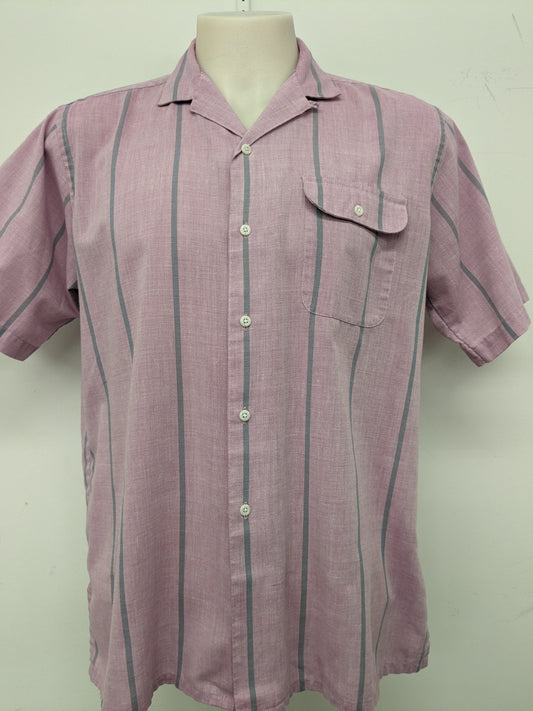 Knights Bridge large purple collared button up shirt