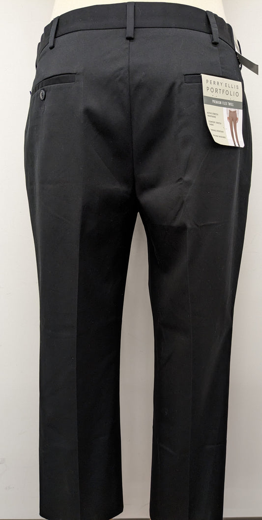 New! Perry Ellis 40X20 black dress pants