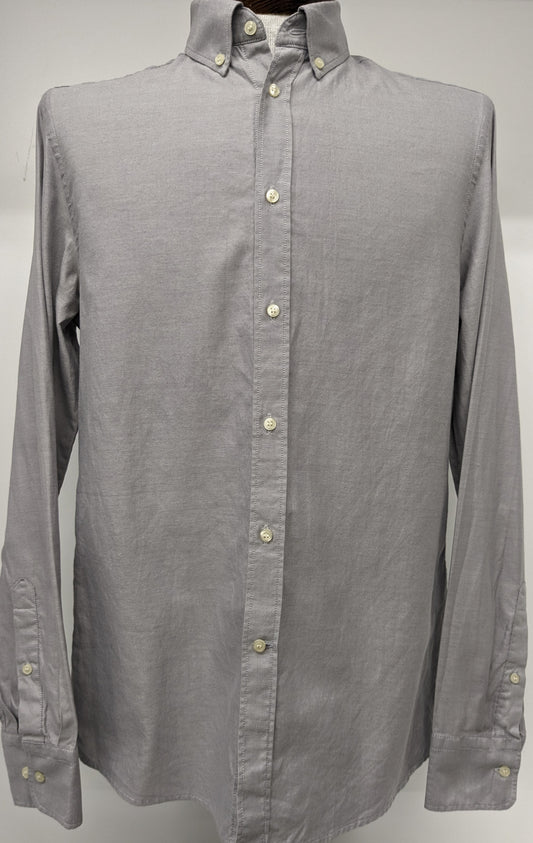 H&M med. grey long sleeve button up dress shirt