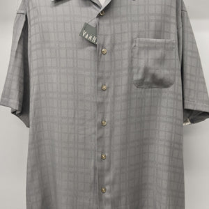 New! Van Huesen 2XL short sleeve grey dress shirt