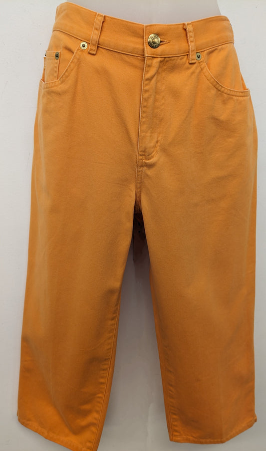 Lauren Jeans Co. size 6 orange denim capri