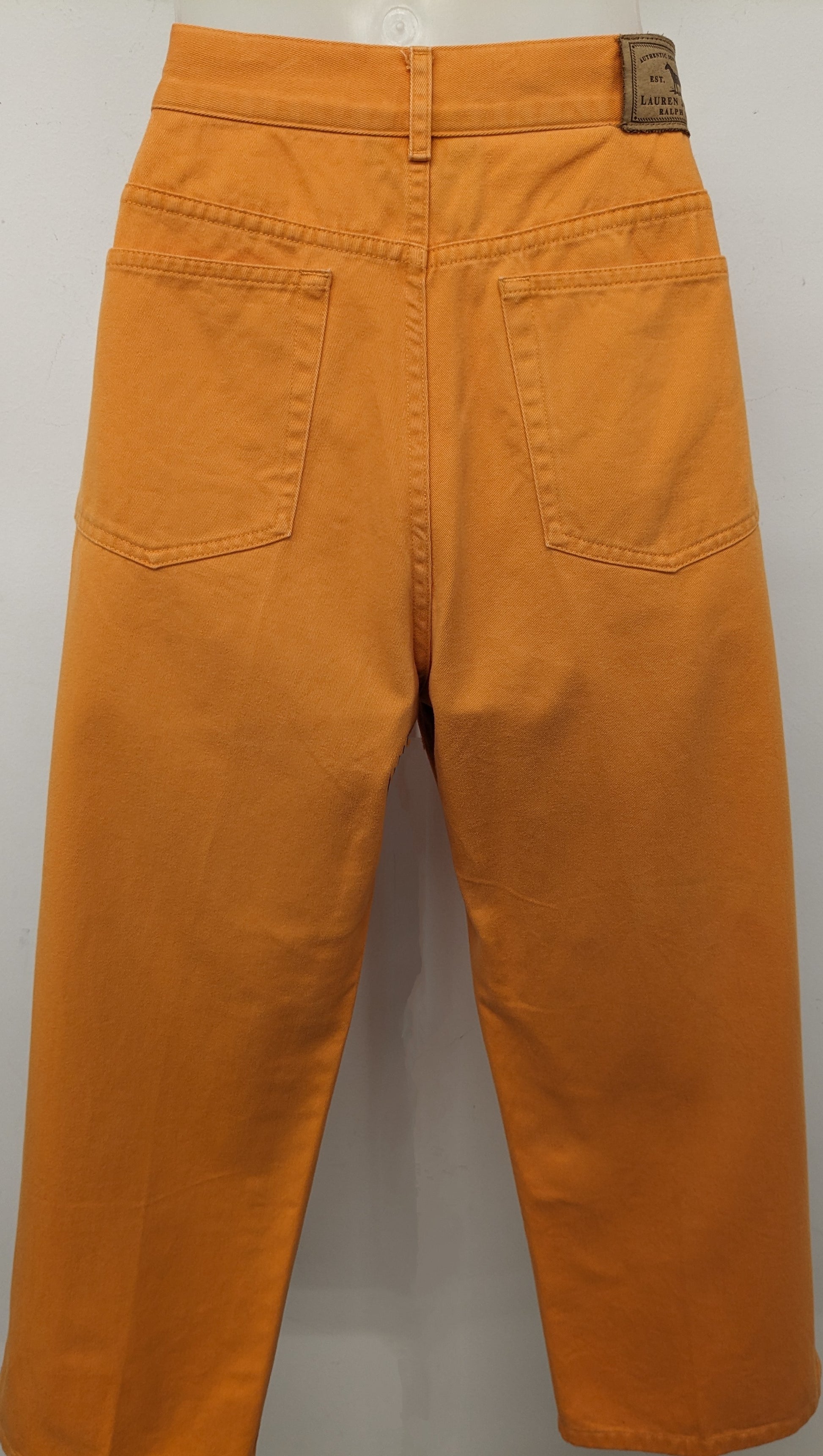 Lauren Jeans Co. size 6 orange denim capri