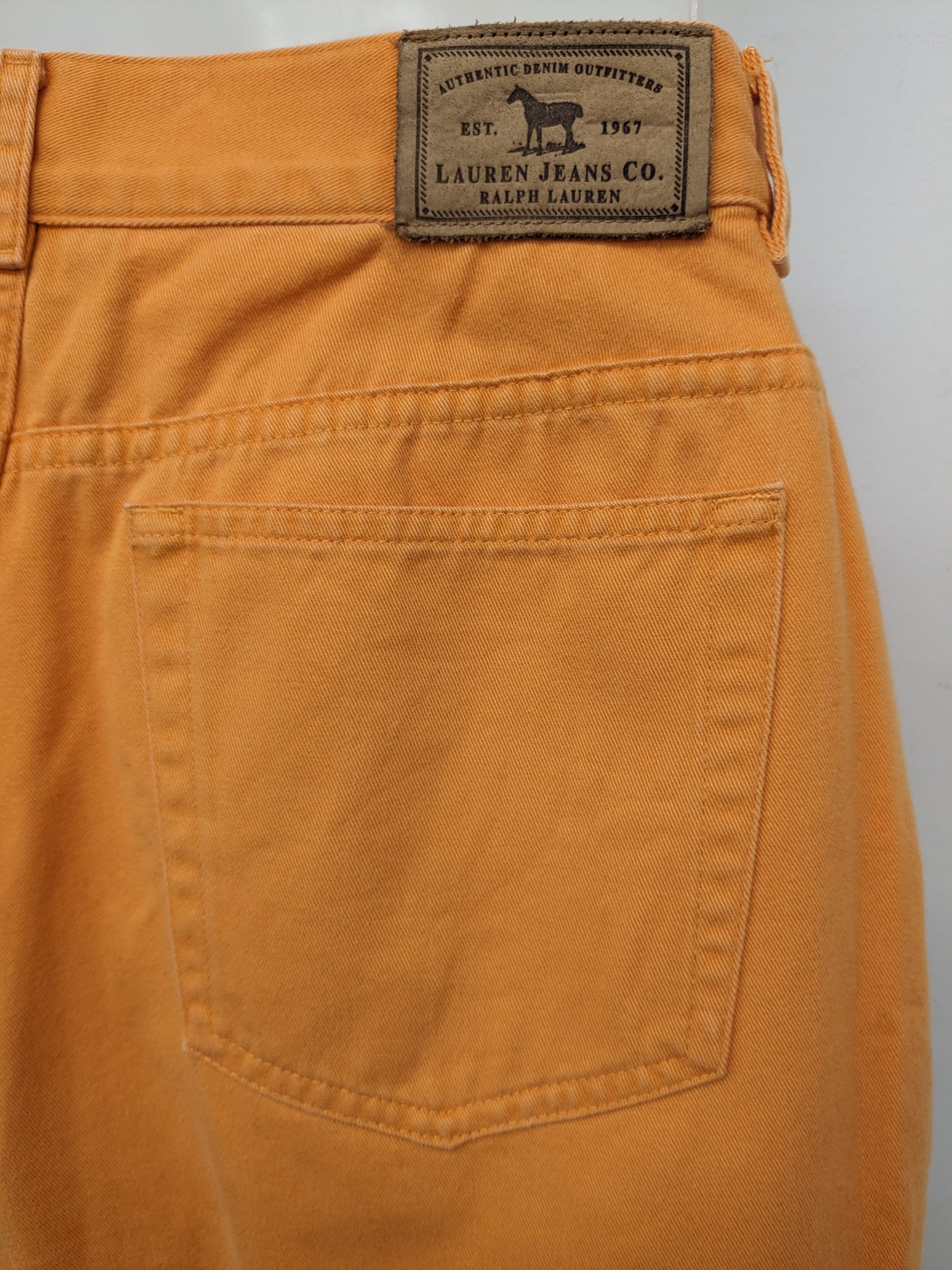 Lauren Jeans Co. size 6 orange denim capri