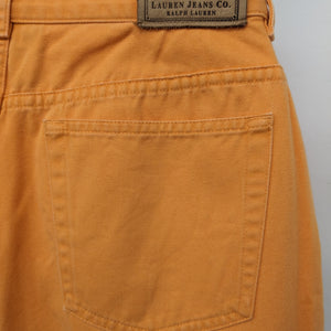 Lauren Jeans Co. size 6 orange denim capri