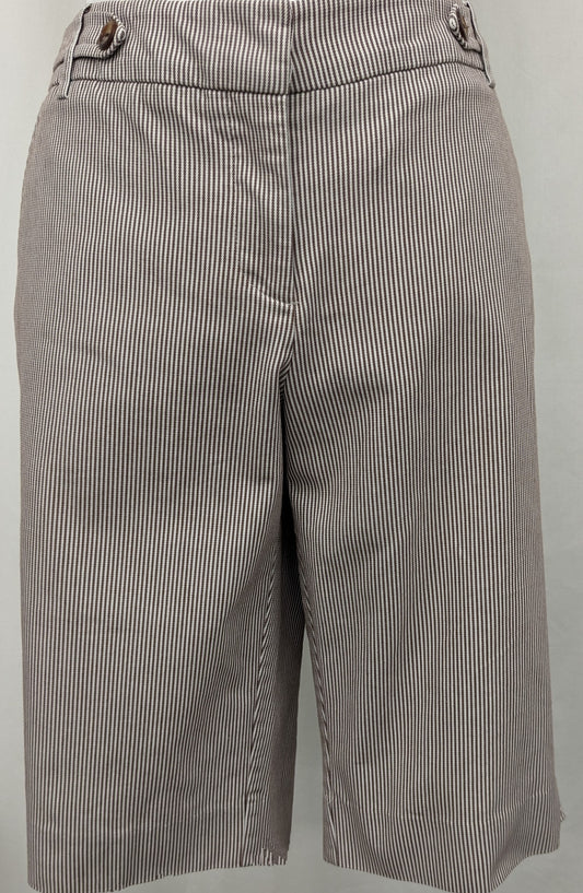 Studio 1940 size 10 brown/white strips capri