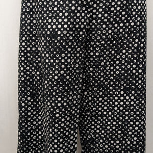 Laura Ashley size 14 black capri w/ white circles