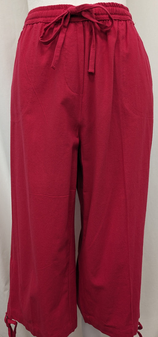 New! Rebecca Malone size large royal pink capri