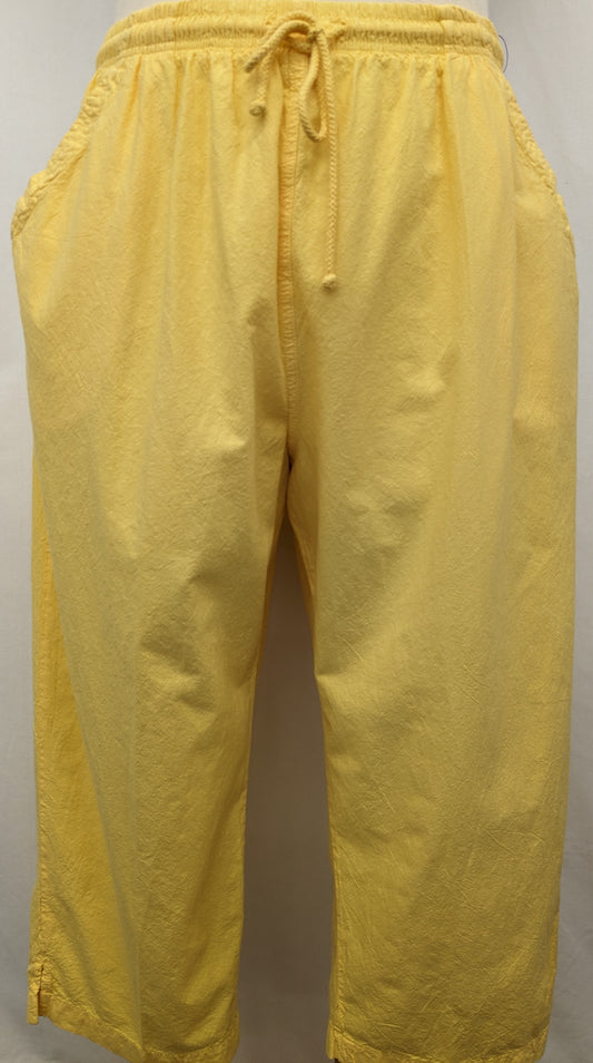 New! Erika 2XL yellow capri