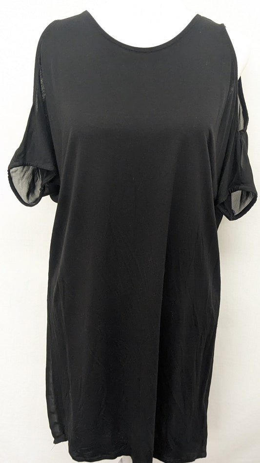 H&M small black cold shoulder dress