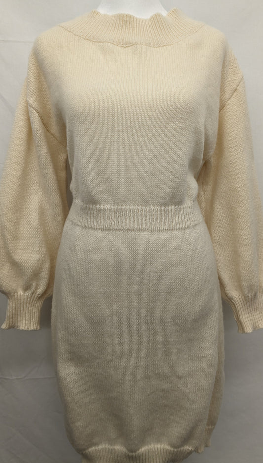 Shein Curve OXL cream sweater dress