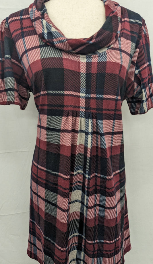 JH XLG short sleeve plaid dress