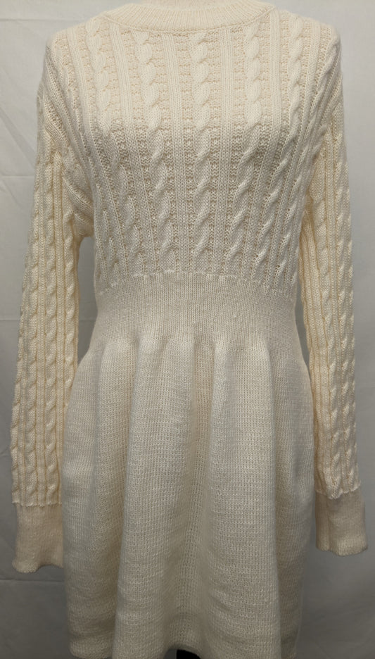 No Brand large cream sweater dress