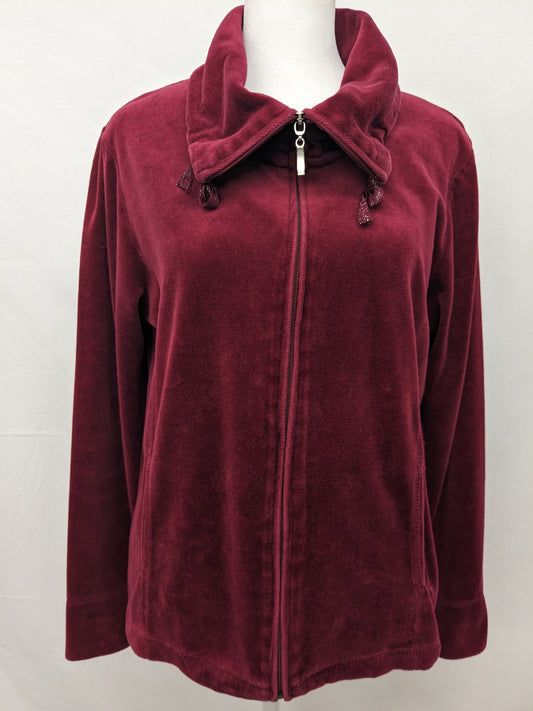 White Stag burgandy velour jacket