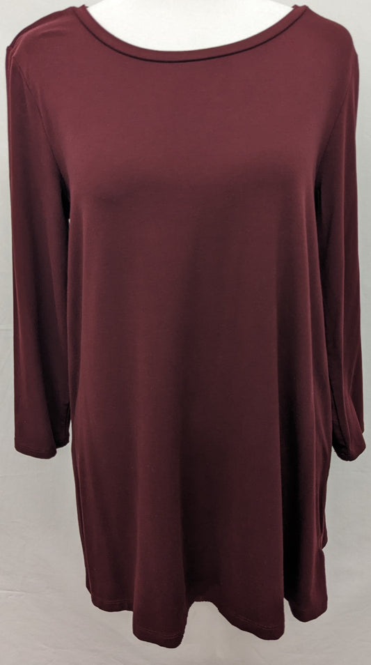 Liz Claiborne small long sleeve Burgandy shirt