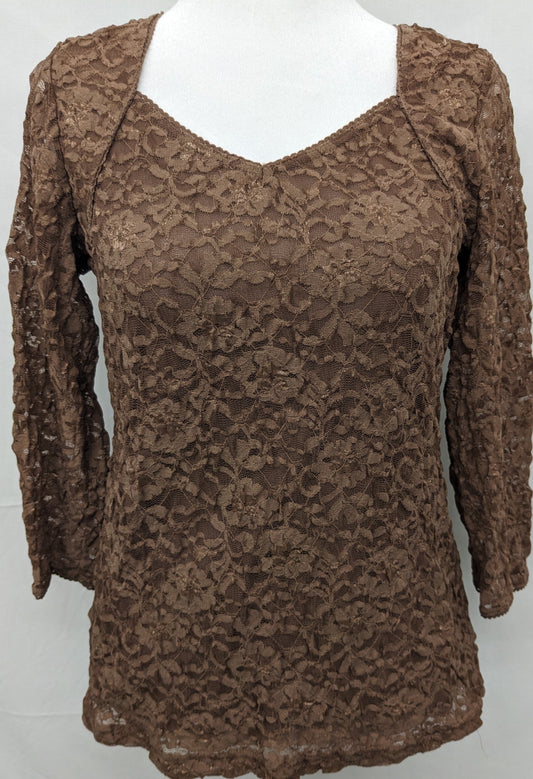 Tribal small brown lace shirt