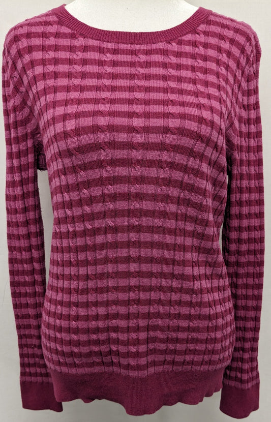 Talbots small petite cable knit pink sweater