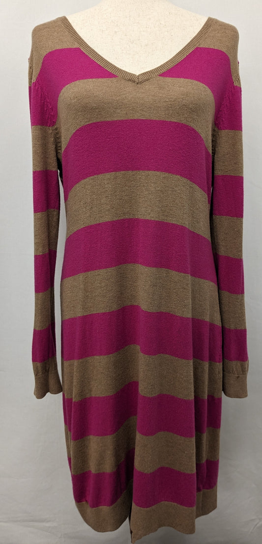 Old Navy large brown/pink long sleeve dress