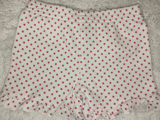 No Brand 0-3m white shorts w/ pink dots