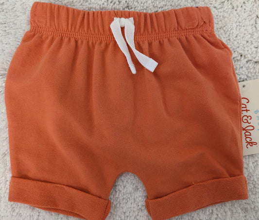 New! Baby Cat & Jack 0-3m orange shorts