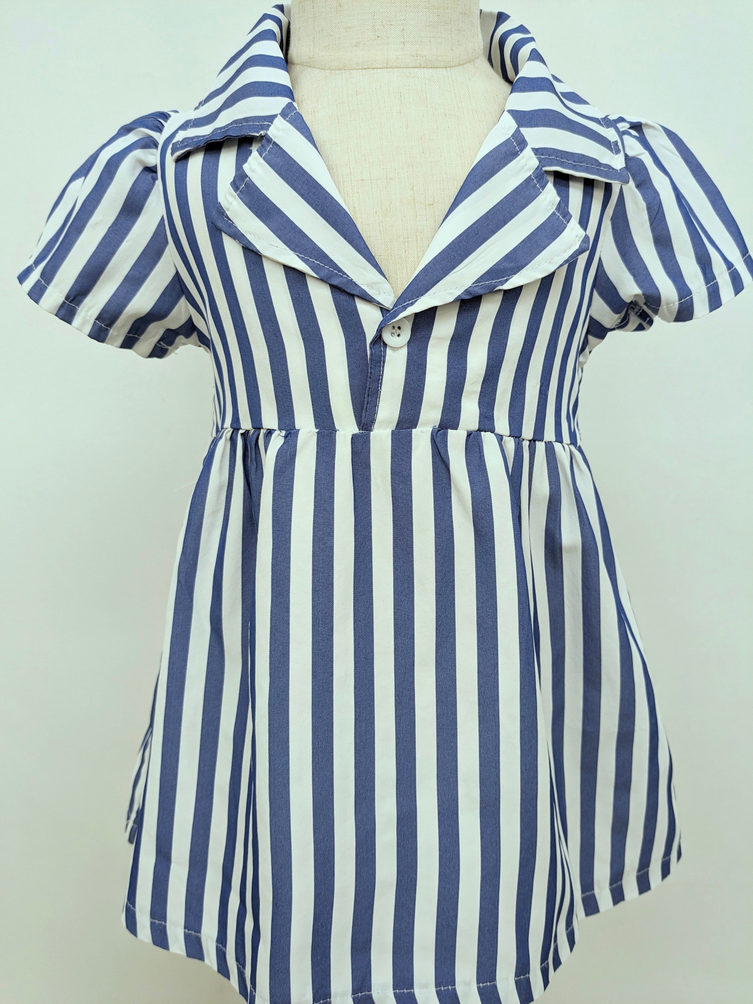 Shein 18-24m blue/white striped dress – Pookie's Little Britches & More