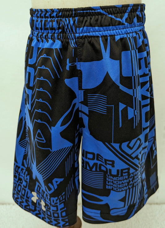 Under Armour size 5 blue shorts w/ black design