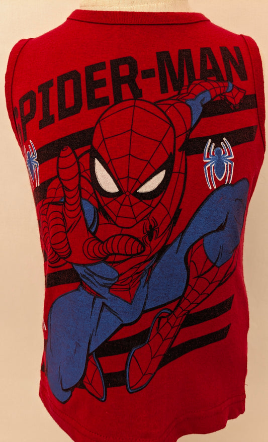 Spiderman Marvel size 4 red tank w/ spiderman