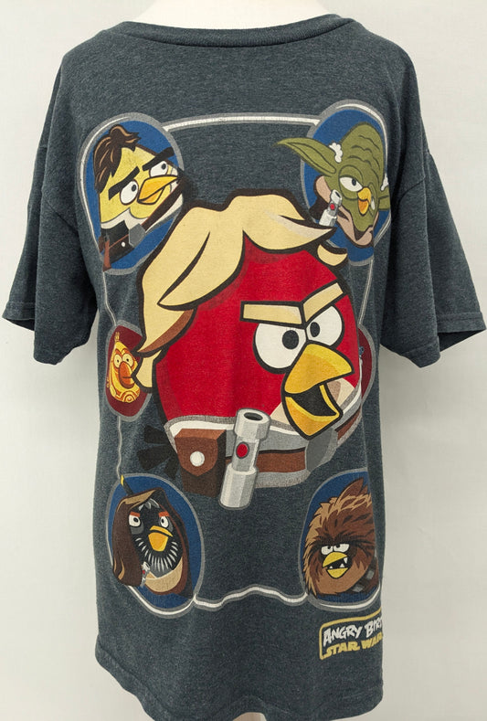 Angry Birds size 8 grey shirt " Star Wars" theme