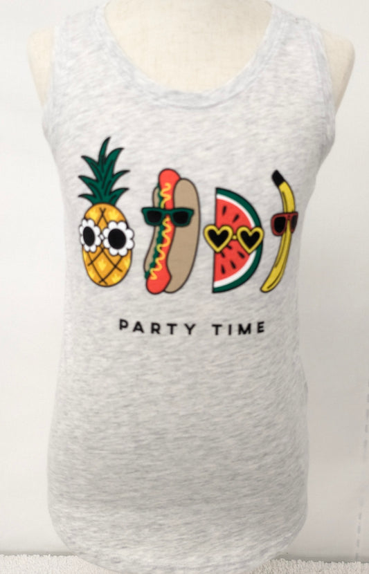 Old Navy 5T grey tank top " Party Time"