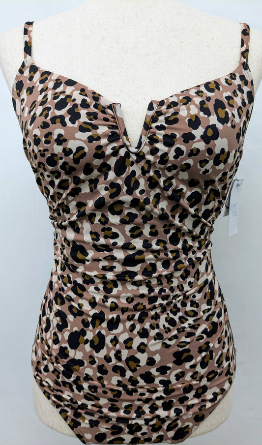 New! Time & Tru med. 1pc swimsuit cheetah print