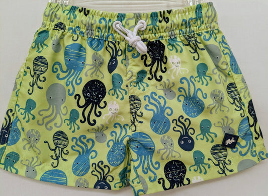 Heat size 3-6m green swim trunk with octopus