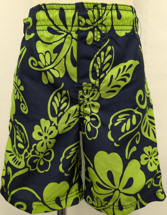 Est. 1989 Place 4T navy blue swim shorts w/ green floral