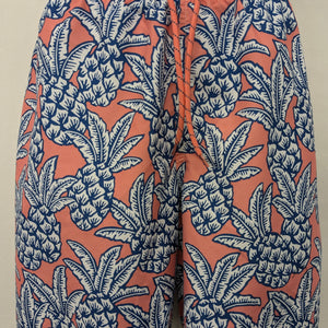 George 2XL coral swim trunks w/ pineapples