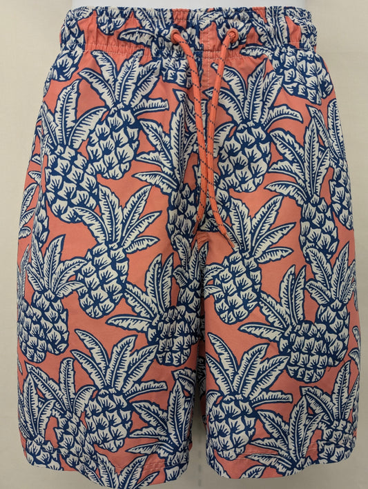 George 2XL coral swim trunks w/ pineapples