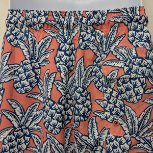 George 2XL coral swim trunks w/ pineapples