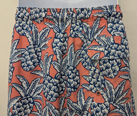 George 2XL coral swim trunks w/ pineapples