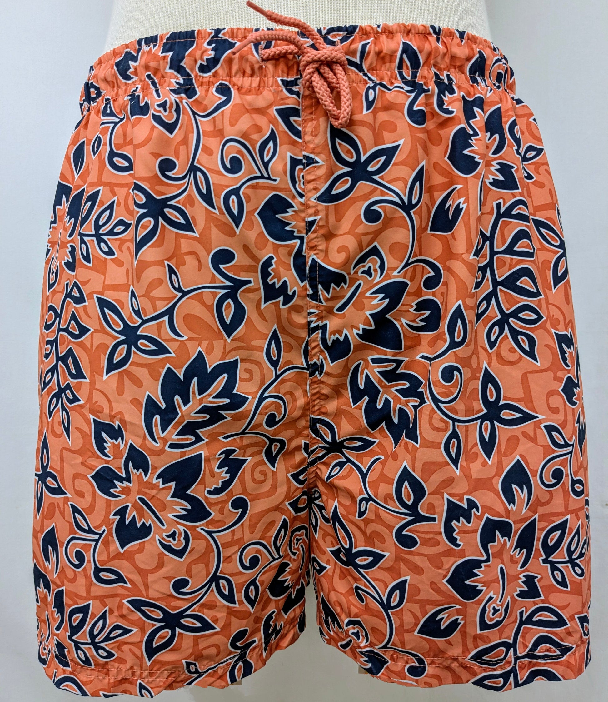 Sand 'n Sun 3XL orange swim trunks with floral print