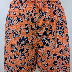 Sand 'n Sun 3XL orange swim trunks with floral print