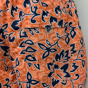 Sand 'n Sun 3XL orange swim trunks with floral print