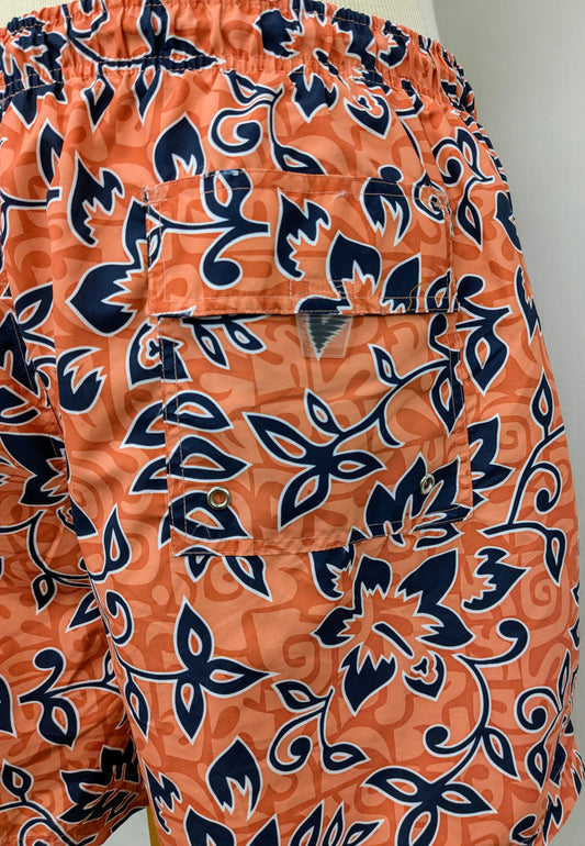 Sand 'n Sun 3XL orange swim trunks with floral print