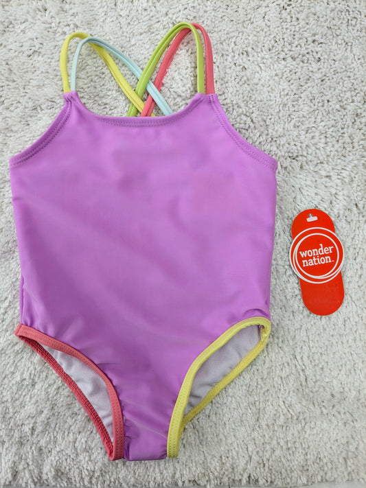 New! Wonder Nation 18m violet 1pc. swim suit