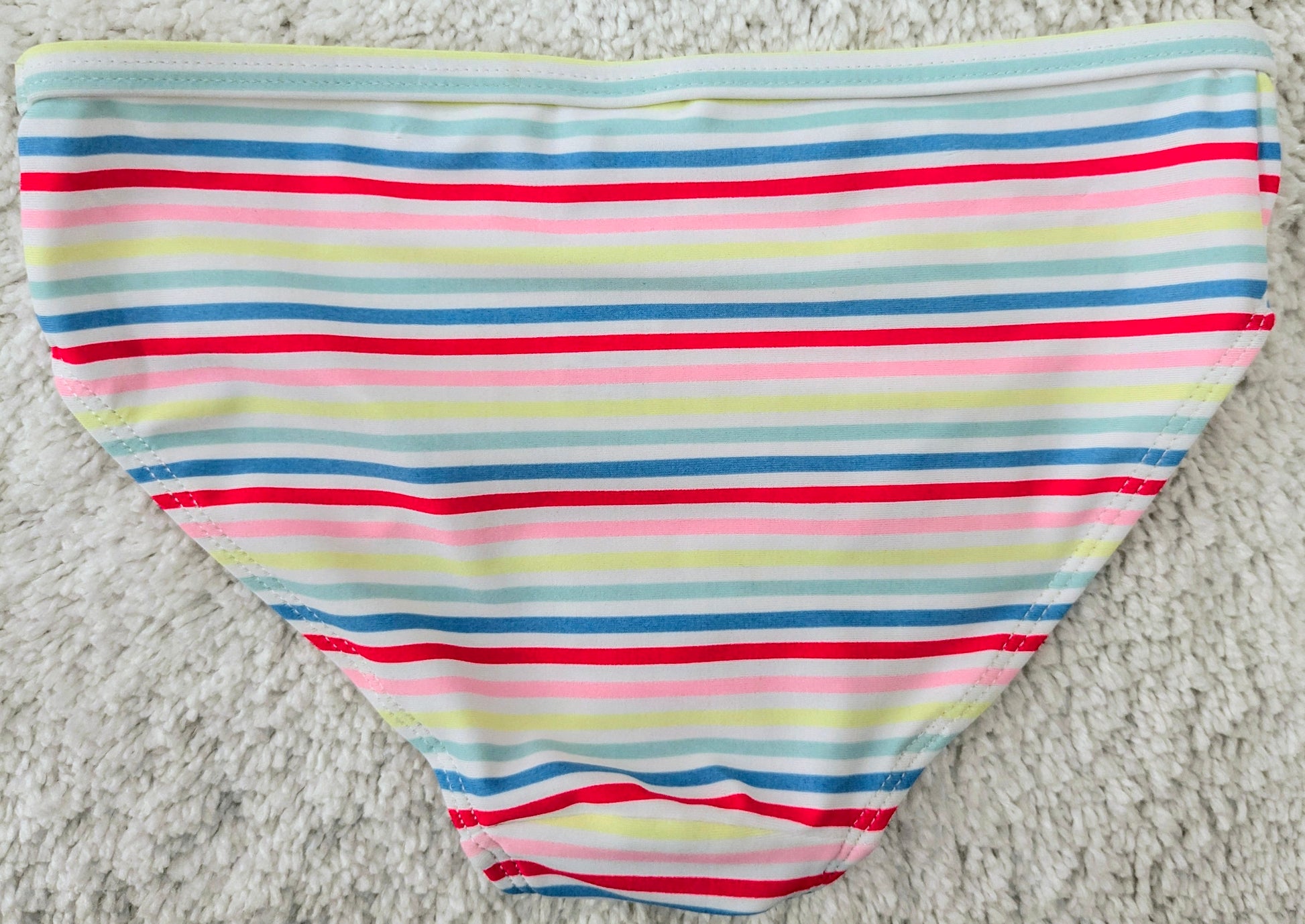 Carters 4/5 white swim bottoms with color stripes