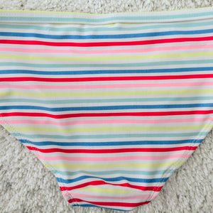 Carters 4/5 white swim bottoms with color stripes