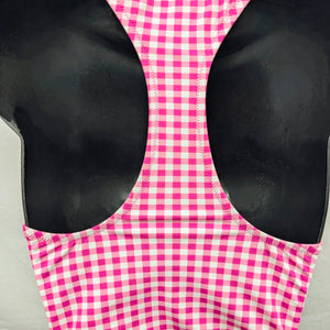 New! Crew Cuts 16 pink & white checkered swim top